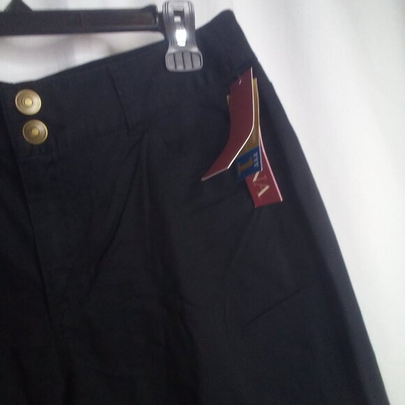 Merona Cropped Pants 10 Fit 1 Below Waist Relaxed Hip Black - Picture 7 of 14